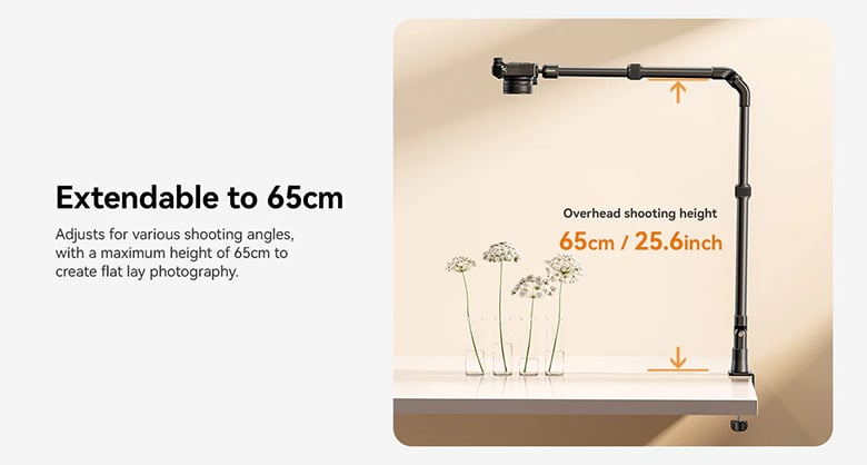 1023843_B.jpg - Ulanzi ZJ02 Desk Stand with Holding Arm - Thumbnail 1