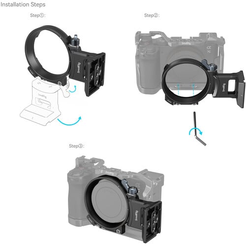 1023903_C.jpg - SmallRig Horizontal-to-Vertical Mounting Plate for Sony A7C II and A7CR 4424 - Thumbnail 3