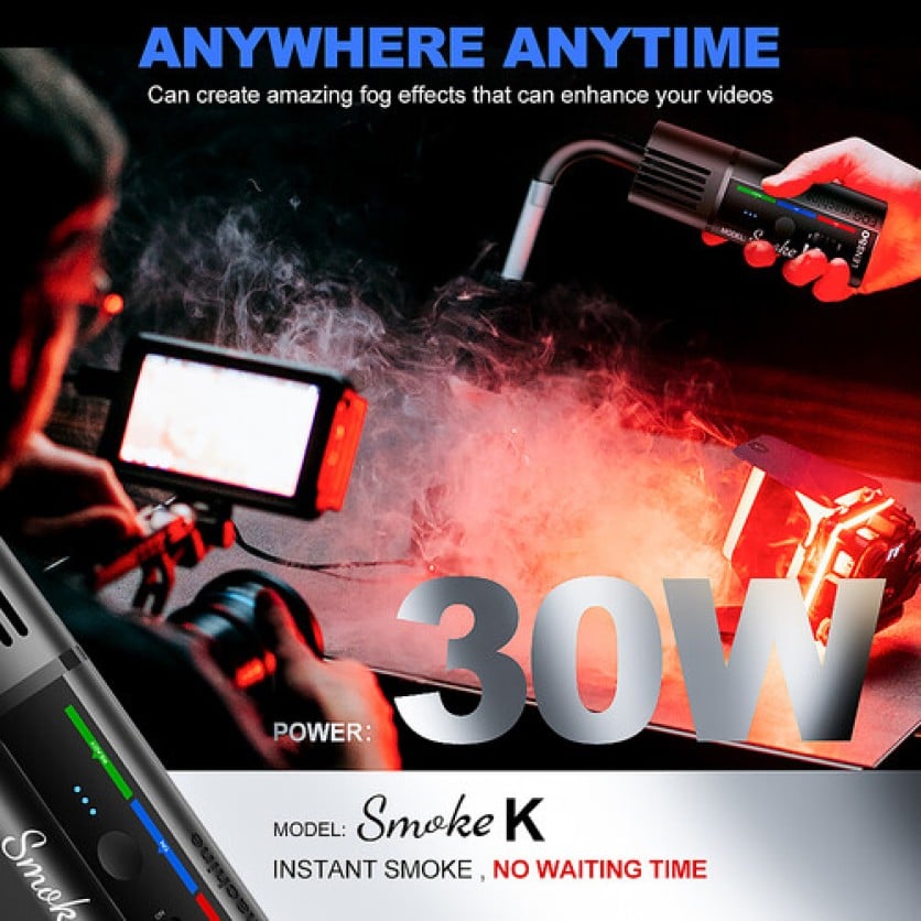 LENSGO Smoke K All-in-One Handheld Mini Fog Machine (30W)