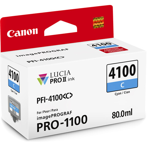 Canon PFI-4100 Cyan Pigment Ink Tank (80mL) - Best Available Image