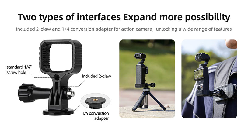 1024183_A.jpg - Telesin Metal Expansion Frame for DJI Osmo Pocket 3 Pocket 4 - Image 1