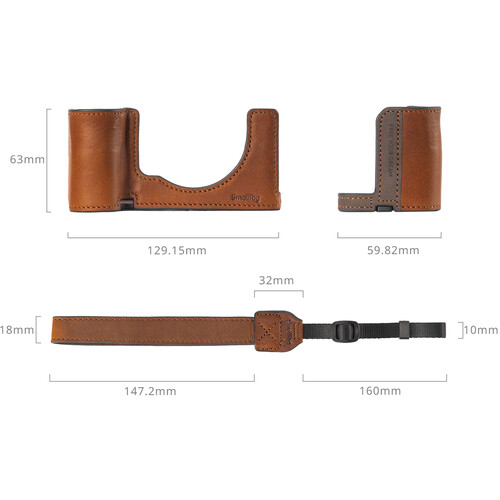 1024403_A.jpg - SmallRig Leather Half Case with Strap for Sony a7C II / a7CR (Brown) 5015 - Image 1