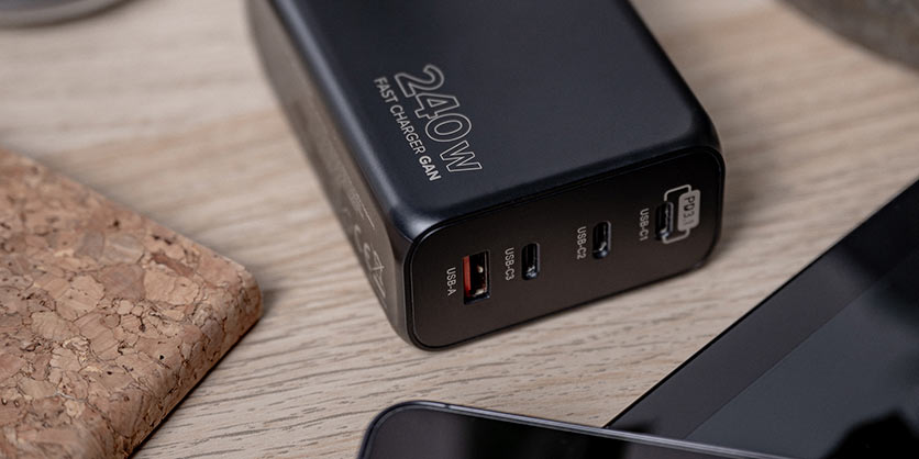 1024493_E.jpg - Newell GaN 240w Watt Fast Charger USB and USB-C Ports - AU/NZ Plug - Image 5