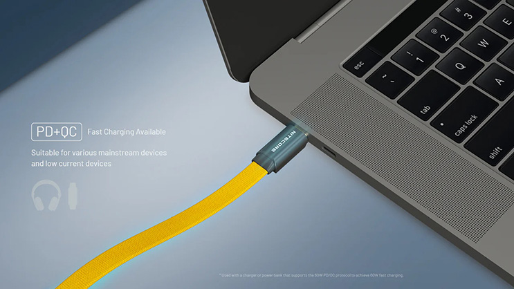 1024603_F.jpg - Nitecore NLink10 PD QC Fast Charging USB-C Cable with Magnetic Connectors - Thumbnail 6
