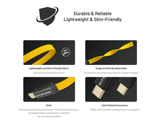 1024603_G.jpg - Nitecore NLink10 PD QC Fast Charging USB-C Cable with Magnetic Connectors - Thumbnail 7