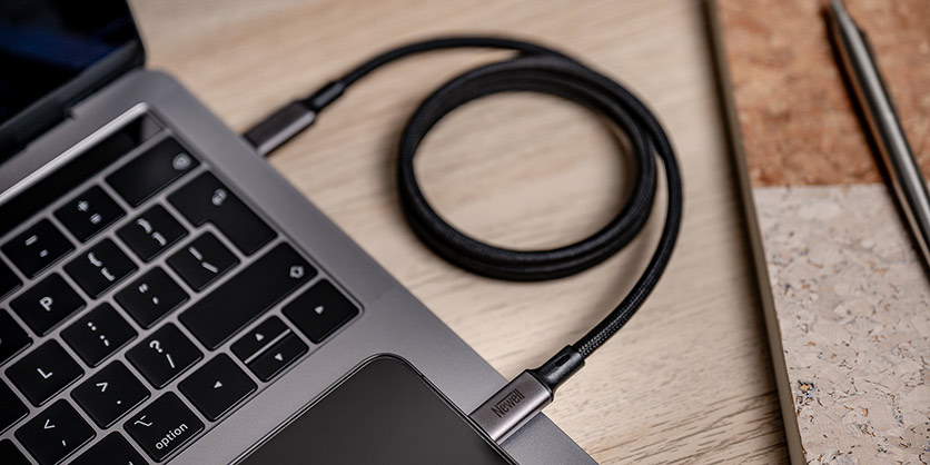 1024643_B.jpg - Newell USB-C to USB-C 3.2 Gen 2 magnetic cable 1 m Graphite 20 Gb/S 100W - Thumbnail 2