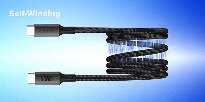 1024643_E.jpg - Newell USB-C to USB-C 3.2 Gen 2 magnetic cable 1 m Graphite 20 Gb/S 100W - Image 5