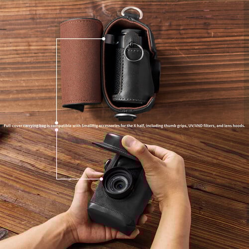 1025203_B.jpg - SmallRig Leather Camera Case for FUJIFILM X half (Black) 5219 - Thumbnail 2