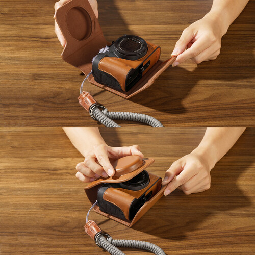 1025223_B.jpg - SmallRig Leather Case Kit for Canon PowerShot V1 (Brown) 5385 - Image 2