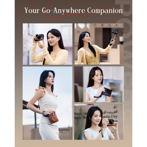 1025223_D.jpg - SmallRig Leather Case Kit for Canon PowerShot V1 (Brown) 5385 - Thumbnail 4