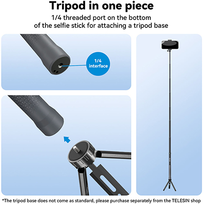 1025903_I.jpg - Telesin 3m Carbon Fibre Selfie Stick - Thumbnail 9