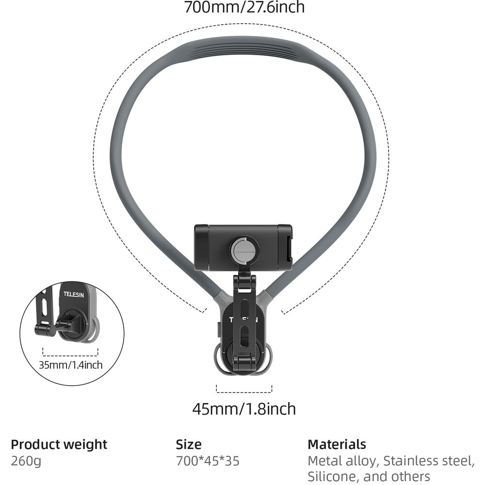 1026113_A.jpg - Telesin Universal Neck Mount for Phone - Thumbnail 1