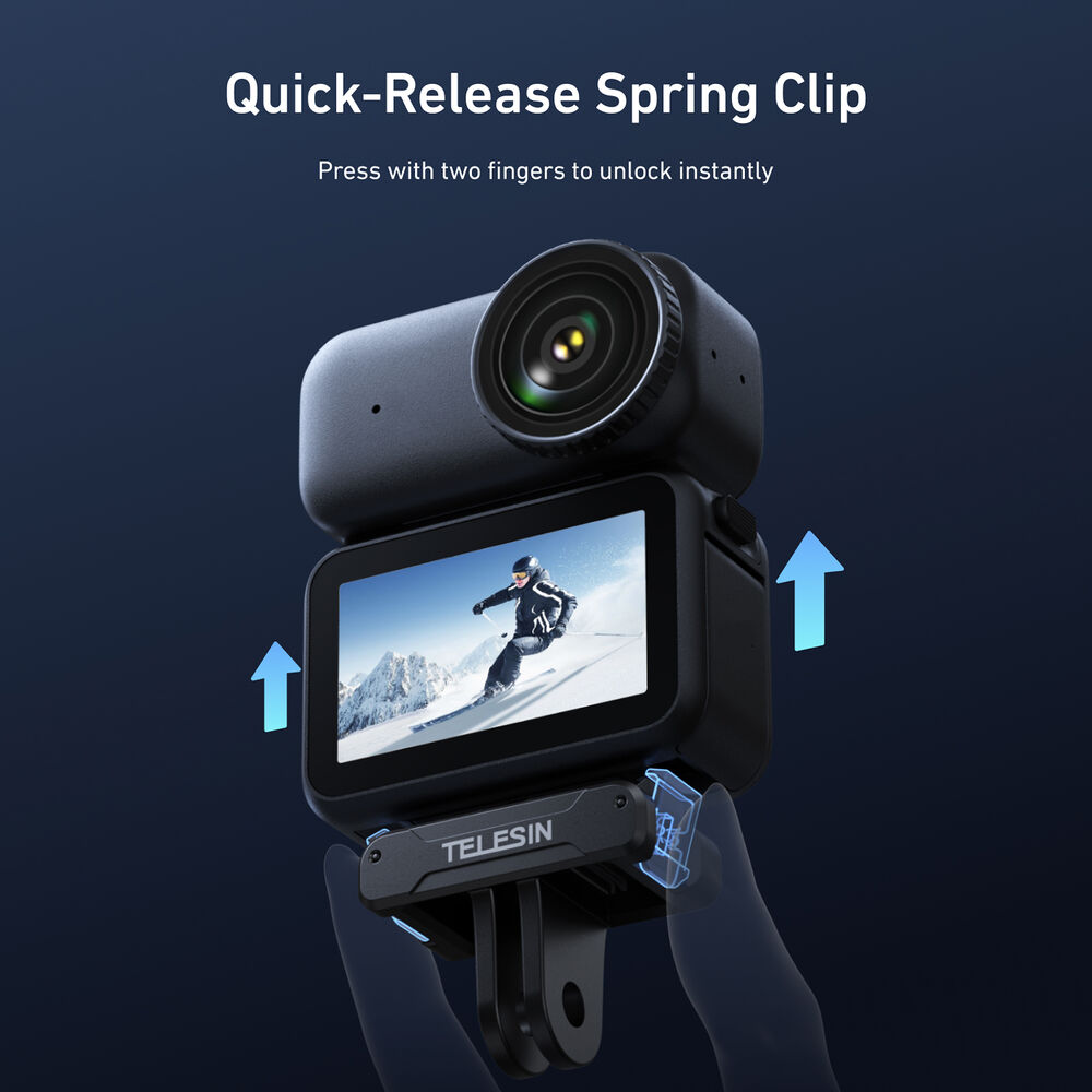 1026123_A.jpg - Telesin Dual Claw Quick Release Spring Clip Mount for DJI Osmo Nano  &  Action 6 - Thumbnail 1