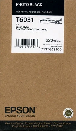 Best image for Epson 7800/9800 K3 Ultra-Chrome Pigment Ink Photo Black (220ml)