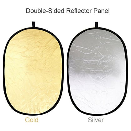 1014874_A.jpg - Godox Reflector 60x90cm Silver/Gold - Thumbnail 1