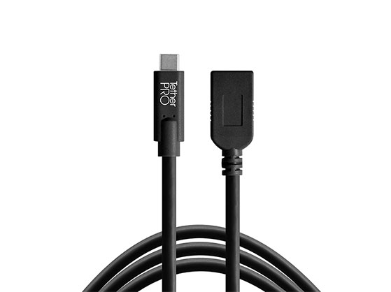 TetherPro USB-C to USB-A Female Adapter 4.6m Black - Best Available Image