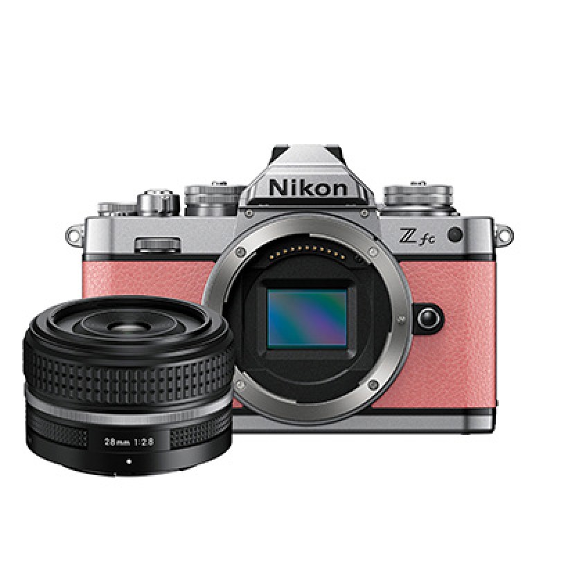 Nikon Z fc Coral Pink with 28mm f2.8 SE lens