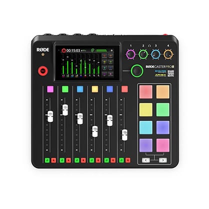 RODE RODECaster Pro II Integrated Audio Mixer + Bonus 2x Wireless ME TX