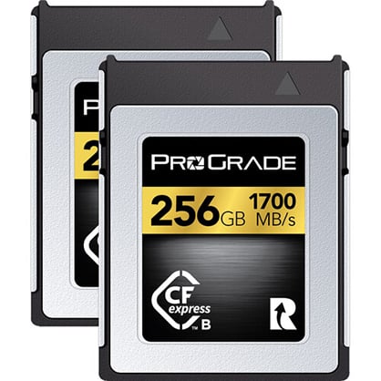 ProGrade Digital 256GB CFexpress 2.0 Type B Gold Memory Card (2-Pack)