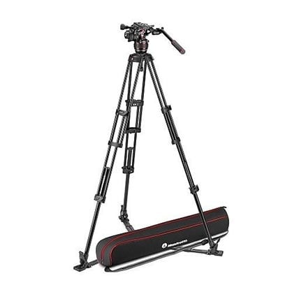 Manfrotto Nitrotech 608 Video Head and Aluminium Twin GS Tripod