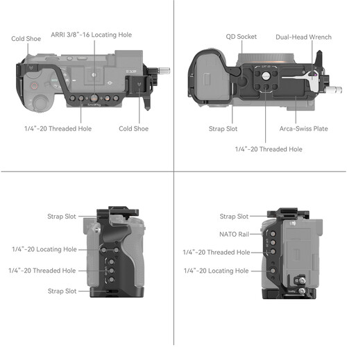 1021834_C.jpg - SmallRig Camera Cage Kit for Sony A7C II and A7CR - Thumbnail 3