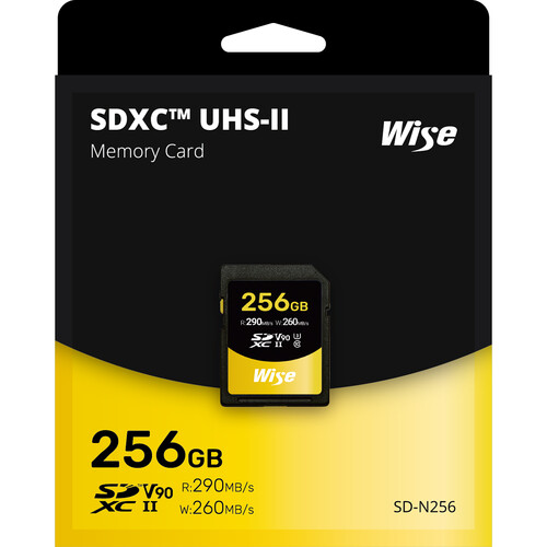 1022404_A.jpg - Wise 256GB SD-N UHS-II SDXC V90 Memory Card