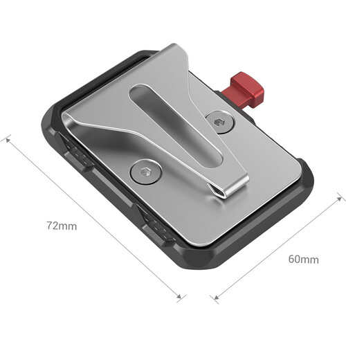 1023244_A.jpg - SmallRig Mini V-Lock Battery Plate with Belt Clip 2990 - Thumbnail 1