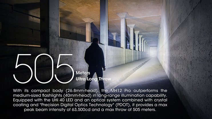 1023484_B.jpg - Nitecore MH12 Pro 3300 Lumen USB-C Rechargeable Flashlight - Thumbnail 2