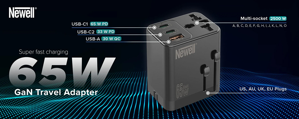 Newell USB travel adapter 65 W Charger USB-C Fast Charger