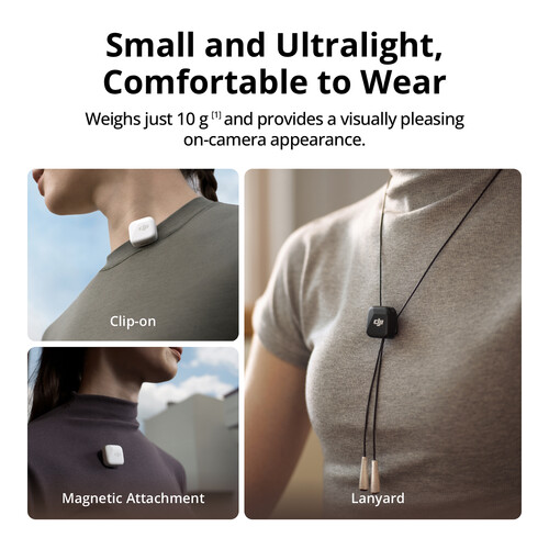 1024094_A.jpg - DJI Mic Mini Clip-On Transmitter with Built-In Microphone 2.4 GHz Infinity Black - Image 1