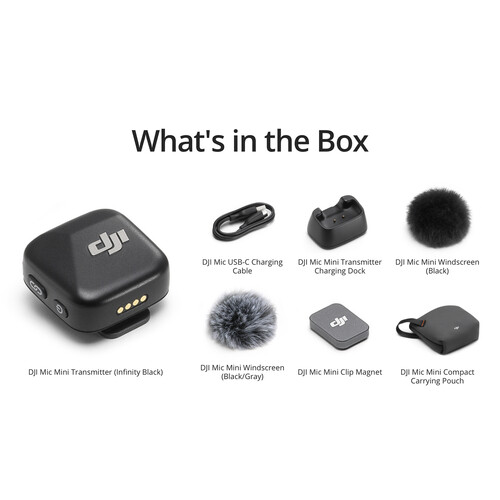 1024094_D.jpg - DJI Mic Mini Clip-On Transmitter with Built-In Microphone 2.4 GHz Infinity Black - Thumbnail 4