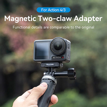 1024184_B.jpg - Telesin Magnetic Two-Claw Adapter for DJI Osmo Action 3/4/5Pro - Thumbnail 2