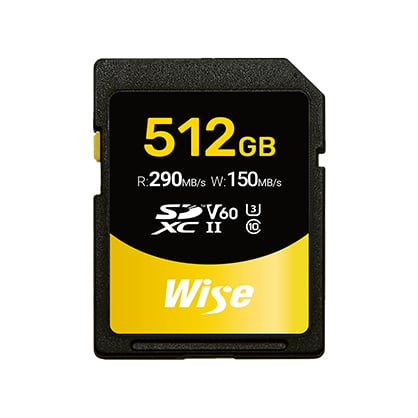 Wise 512GB SD-S UHS-II SDXC V60 Memory Card
