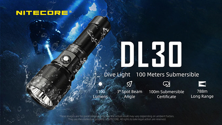 Best image for Nitecore DL30 1100 Lumen Rechargeable Dive Light