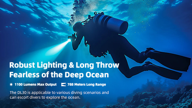 1024604_B.jpg - Nitecore DL30 1100 Lumen Rechargeable Dive Light - Image 2