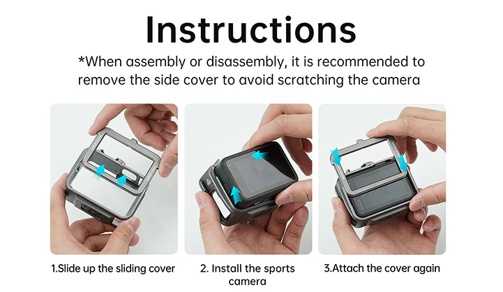 1024834_B.jpg - Telesin Metal Protecting Housing Cage Frame for GoPro 13/12/11/10/9 - Thumbnail 2