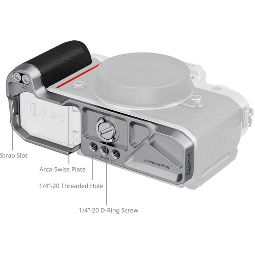 1025474_A.jpg - SmallRig L-Shape Silicone Grip for Nikon Zf (Silver) 5706 - Thumbnail 1