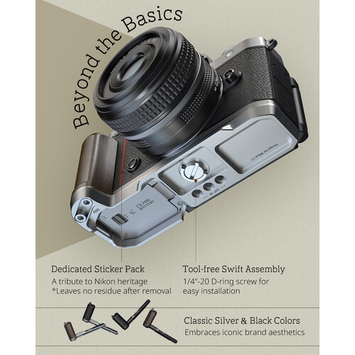 1025474_C.jpg - SmallRig L-Shape Silicone Grip for Nikon Zf (Silver) 5706 - Image 3