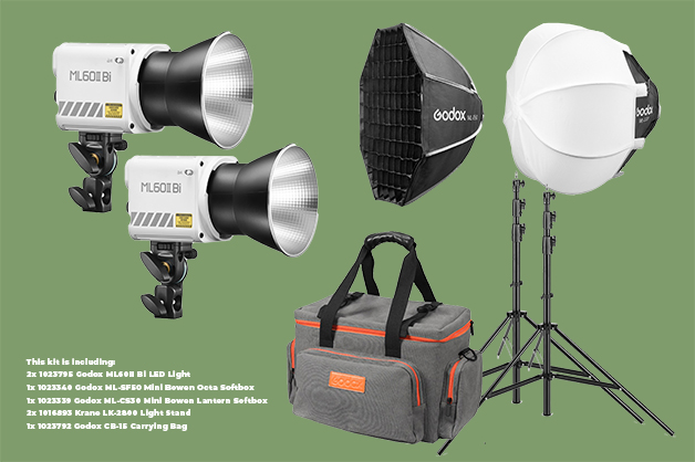 Best image for Godox ML60II Bi Colour LED Light 2-Light Kit