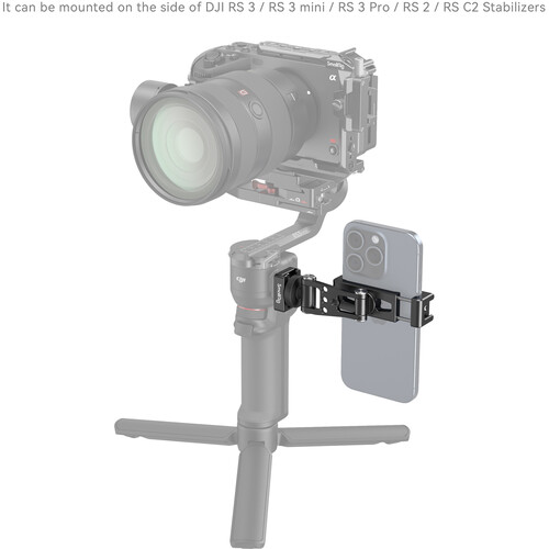 1025734_A.jpg - SmallRig Cold Shoe Phone Holder and for DJI RS Series Gimbals 4301 - Image 1