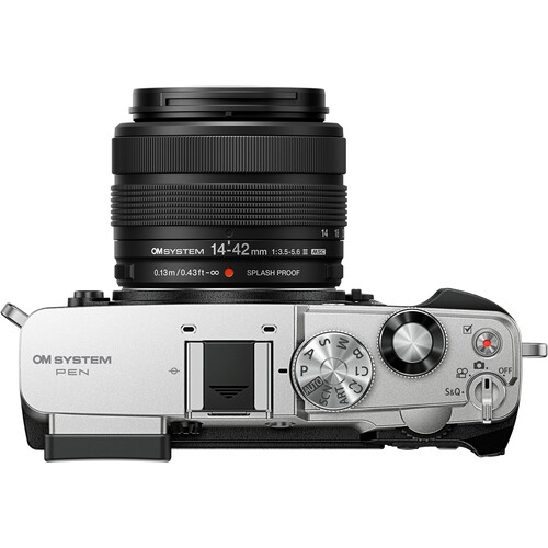 1026814_B.jpg - OM SYSTEM PEN 14-42mm III Lens Kit in Silver - Image 2