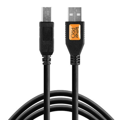 Best image for TetherPro USB 2.0 Type A Male to Type B -15Ft (4.6m) Gold Plated BLACK