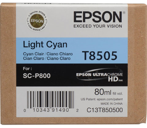 Epson T8505 80ml LightCyan ink SC-P800 - Best Available Image