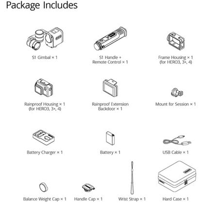 1013045_A.jpg - Removu S1 3- Axis Gimbal - HERO 3 / 3+ /4 and 5  and HERO session - Rainproof - Thumbnail 1