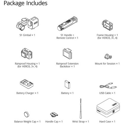 1013045_A.jpg - Removu S1 3- Axis Gimbal - HERO 3 / 3+ /4 and 5  and HERO session - Rainproof - Image 1