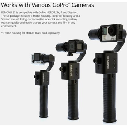 1013045_D.jpg - Removu S1 3- Axis Gimbal - HERO 3 / 3+ /4 and 5  and HERO session - Rainproof - Thumbnail 4