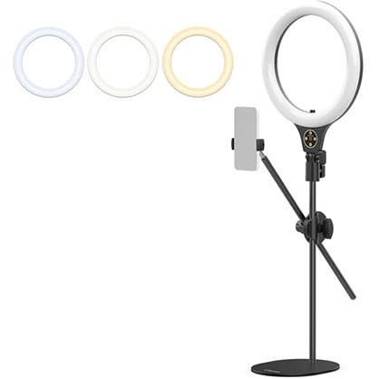 Ulanzi Adjustable Desktop Selfie Ring Light with Bracket for Livestream