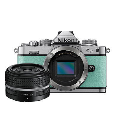 Nikon Z fc Mint Green with 28mm f2.8 SE lens