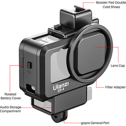 1019535_E.jpg - Ulanzi G9-4 Plastic Camera Cage for GoPro HERO9 HERO10 HERO11
