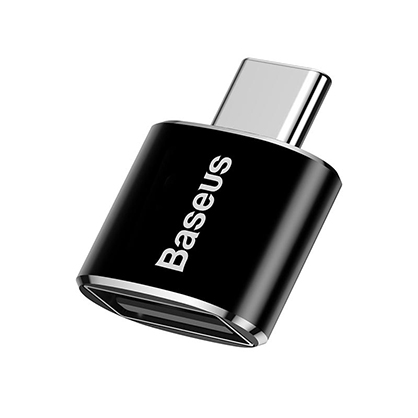Baseus Mini USB female to Type-C male adapter converter Black